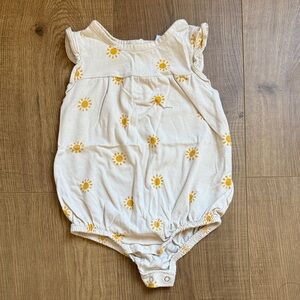 Old Navy Cream Romper with Yellow Sun Design